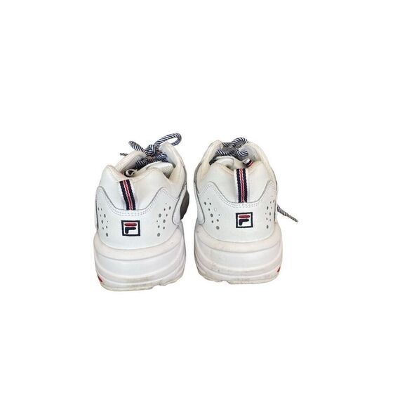 Fila Womens White 5RM00735-125 Leather Lace Up Running Athletic Shoes Size 10 - Picture 3 of 8